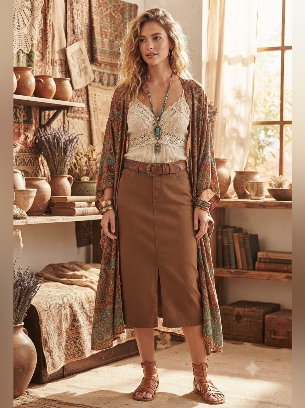 GAP Hutton brown maxi skirt size 01 - Picture 1 of 9